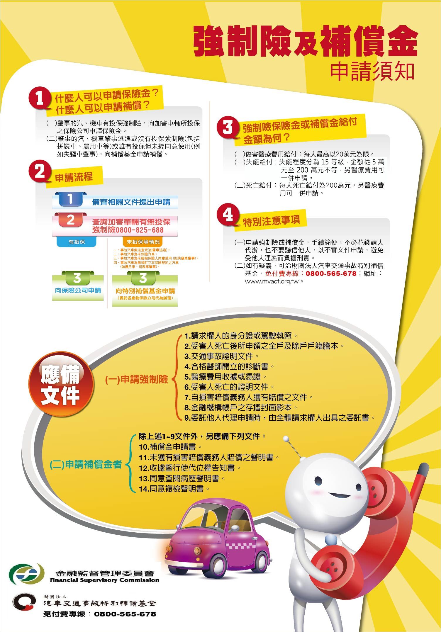 強制險及補償金申請須知